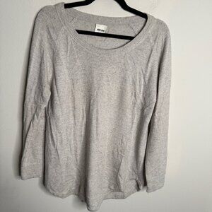 Anine Bing Women's‎ Large Gray Long Sleeve Knit Top Minimalist Casual Sweater